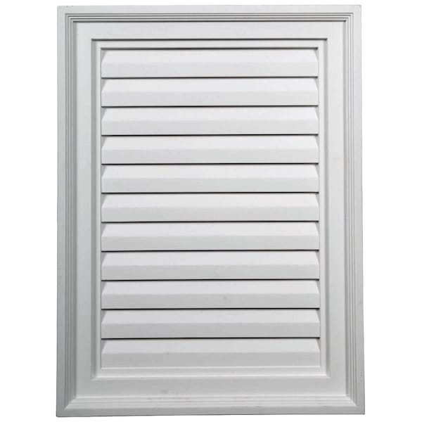 Ekena Millwork Vertical Urethane Gable Vent Louver, Non-Functional, 18"W x 18"H GVVE18X18D - main